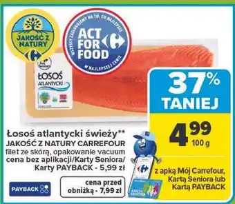Carrefour Łosoś atlantycki świeży oferta