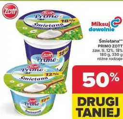 Carrefour Śmietana** zaw. tł. 12%, 18% 180 g, 330 g oferta