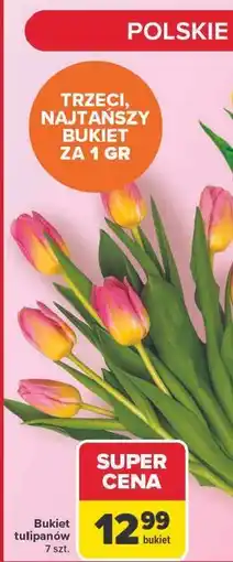 Carrefour Bukiet tulipanów 7 szt oferta