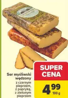 Carrefour Ser myśliwski wędzony z czarnym pieprzem, z papryką, z zielonym pieprzem oferta