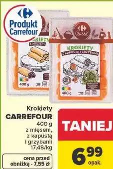 Carrefour Krokiety z mięsem, z kapustą i grzybami oferta