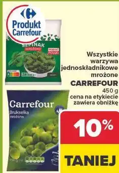 Carrefour Wszystkie warzywa jednoskładnikowe mrożone oferta