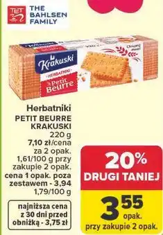 Carrefour Herbatniki PETIT BEURRE KRAKUSKI oferta
