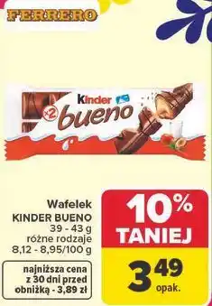 Carrefour Wafelek KINDER BUENO oferta