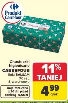 Carrefour Chusteczki higieniczne linia BALSAM oferta