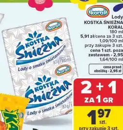 Carrefour Lody KOSTKA ŚNIEŻNA oferta
