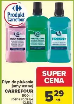 Carrefour Płyn do płukania jamy ustnej CARREFOUR 500 ml różne rodzaje oferta