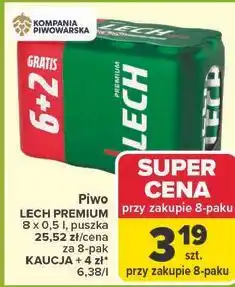 Carrefour Piwo LECH PREMIUM 8 x 0,5 l, puszka oferta