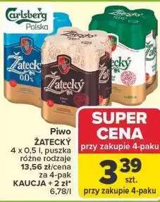 Carrefour Piwo ŽATECKÝ 4 x 0,5 l, puszka różne rodzaje oferta