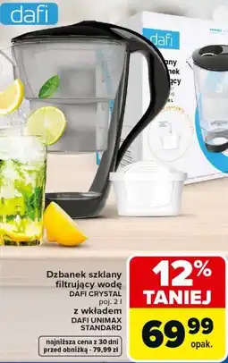 Carrefour Dzbanek szklany filtrujący wodę DAFI CRYSTAL oferta