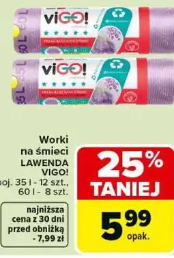 Carrefour Worki na śmieci LAWENDA VIGO! oferta