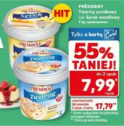 Kaufland PRÉSIDENT Twaróg sernikowy lub Serek waniliowy oferta