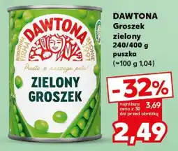 Kaufland DAWTONA Groszek zielony 240/400 g puszka oferta