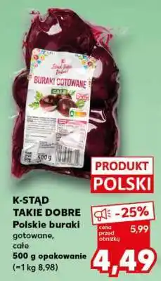 Kaufland Polskie buraki gotowane, całe oferta