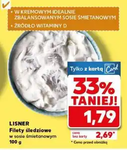 Kaufland LISNER Filety śledziowe w sosie śmietanowym 100 g oferta