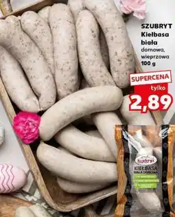 Kaufland SZUBRYT Kiełbasa biała domowa, wieprzowa 100 g oferta