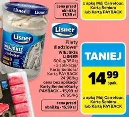 Carrefour Filety śledziowe WIEJSKIE LISNER oferta