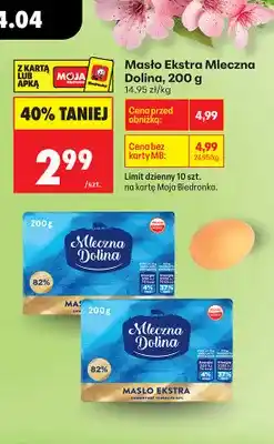 Biedronka Masło ekstra mleczne oferta
