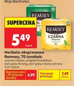Biedronka Herbata ekspresowa czarna classic, english breakfast, earl grey strong, earl grey z nutą cytryny oferta