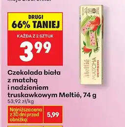 Biedronka Czekolada biała z matcha i nadzieniem truskawkowym oferta