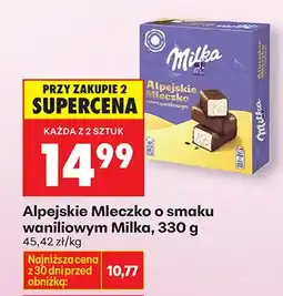 Biedronka Cukierki Alpejskie Mleczko o smaku waniliowym oferta