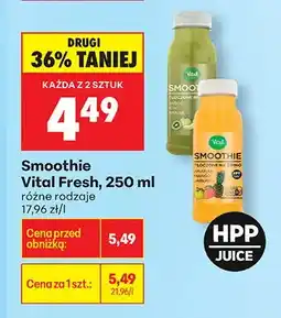 Biedronka Smoothie różne rodzaje oferta