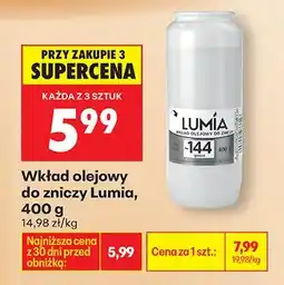 Biedronka Wkład olejowy do znicza oferta