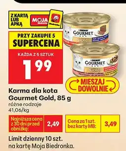 Biedronka Karma dla kota Gold różne rodzaje oferta