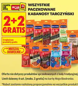 Biedronka WSZYSTKIE PACZKOWANE KABANOSY TARCZYŃSKI oferta