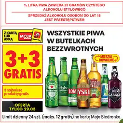 Biedronka WSZYSTKIE PIWA W BUTELKACH BEZZWROTNYCH oferta