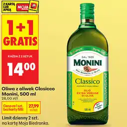 Biedronka Oliwa z oliwek Clasicco Monin oferta