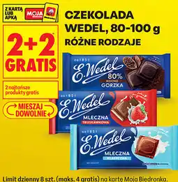 Biedronka CZEKOLADA WEDEL, 80-100 g RÓŻNE RODZAJE oferta