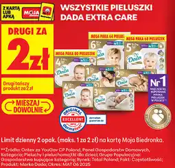 Biedronka Wszystkie pieluszki Dada Extra Care oferta