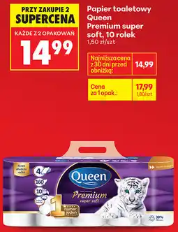Biedronka Papier toaletowy Queen Premium super soft, 10 rolek oferta