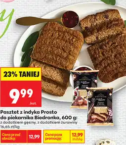 Biedronka Pasztet z indyka Prosto do piekarnika Biedronka oferta