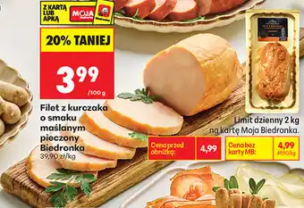 Biedronka Filet z kurczaka o smaku maślanym pieczony oferta
