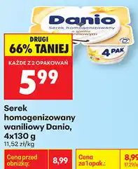 Biedronka Serek homogenizowany waniliowy Danio oferta