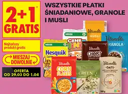 Biedronka WSZYSTKIE PŁATKI ŚNIADANIOWE, GRANOLE I MUSLI oferta
