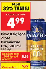 Biedronka Piwo Książęce Złote Pszeniczne 0% oferta