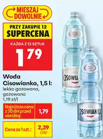 Biedronka Woda Cisowianka, 1,5 l oferta