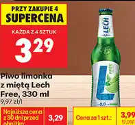 Biedronka Piwo limonka z miętą Lech Free oferta