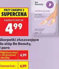 Biedronka Skarpetki złuszczające do stóp Be Beauty, 1 para oferta