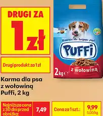 Biedronka Karma dla psa z wołowiną Puffi oferta