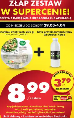Biedronka Lunchbox 200 g: + Kefir proteinowy naturalny 420 g oferta