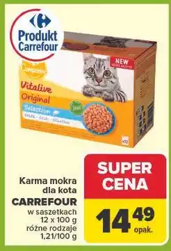 Carrefour Karma dla kotów vitalive Carrefour Companino oferta
