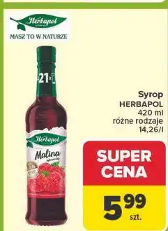 Carrefour Syrop malina Herbapol oferta