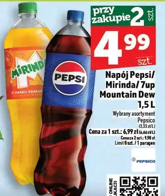 Topaz Napój Pepsi/Mirinda/7up Mountain Dew oferta