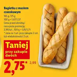 Lidl Bagietka z masłem czosnkowym oferta