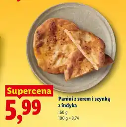 Lidl Panini z serem i szynką z indyka oferta