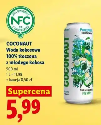 Lidl Woda kokosowa 100% tłoczona z młodego kokosa oferta